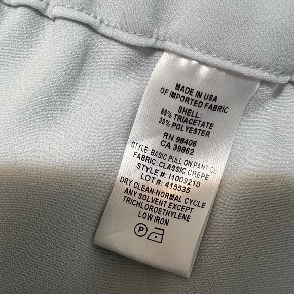 NEW Theory Basic Pull-On Pant in Crepe silver ice D. - Picture 14 of 16